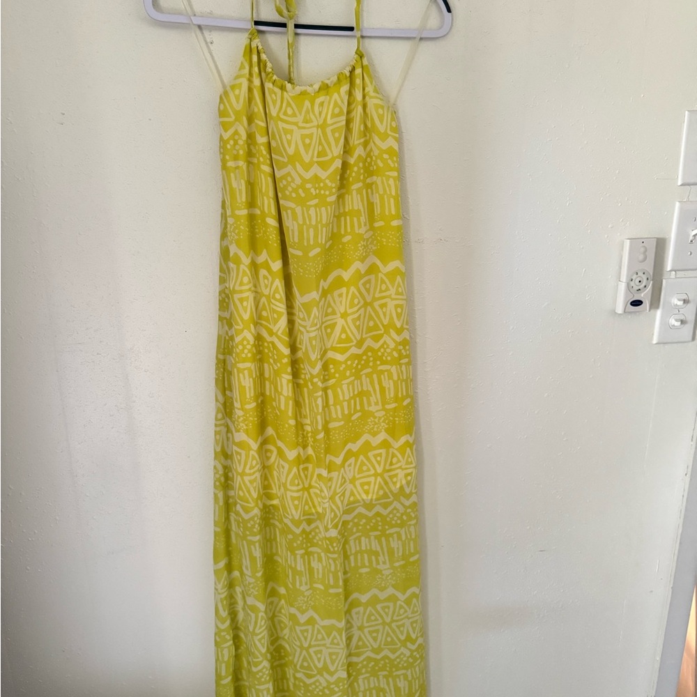 Yellow Patterned Maxi Dress
